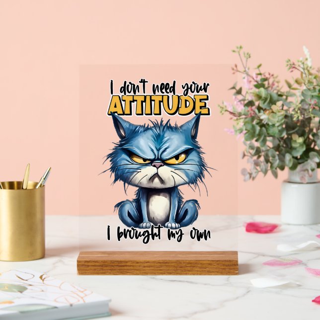 Amusant sarcasme attitude chat mot art (Mariage)
