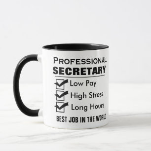 Amusant secrétaire personnalisé Mug