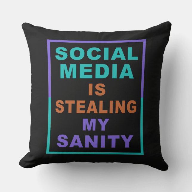 Amusant "Social Media" lancer des oreillers (Recto)