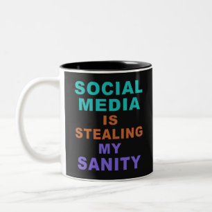 Amusant "Social Media" tasses monogrammes personna