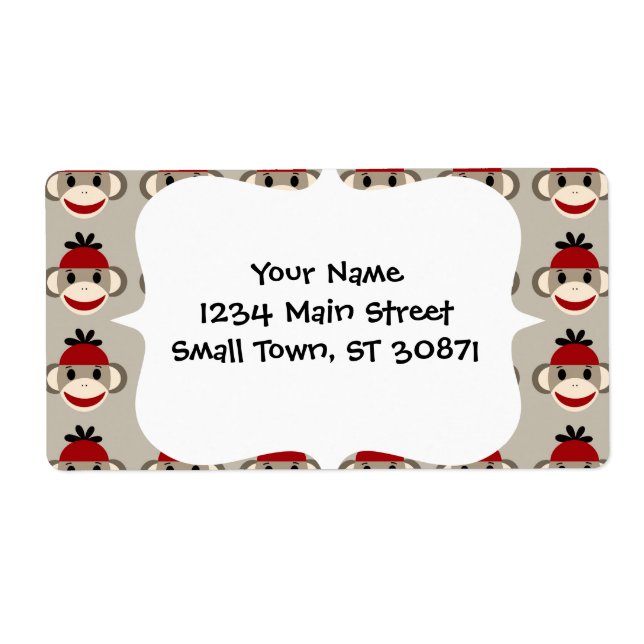 Amusant sourire rouge singe sot heureux Motifs (Devant)