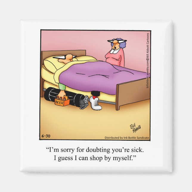Amusant Stocking Stuffer Golf Humour Magnet (Devant)
