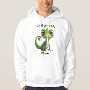 Amusant Sweat - shirt à capuche de poche Chameleon