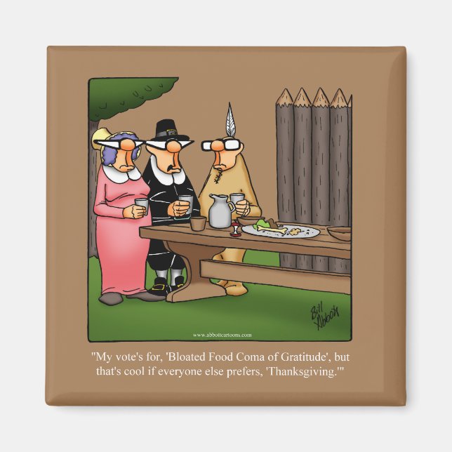 Amusant Thanksgiving Humour Aimant Favoriser (Devant)