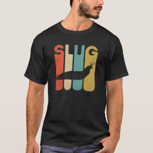 Amusant Vintage rétro Slug t-shirt noir