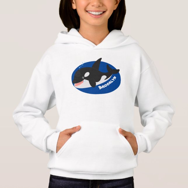 Amusante baleine orque mignonne dessin animé (Devant)