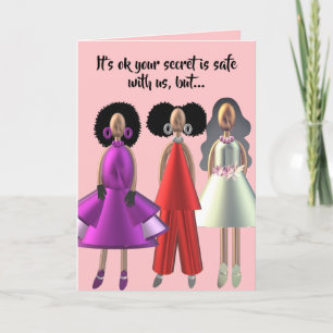 Amusante carte d'anniversaire de femme afro-améric