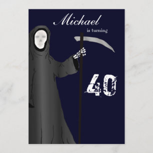 Amusante Grim Reaper Invitation à la fête d'annive