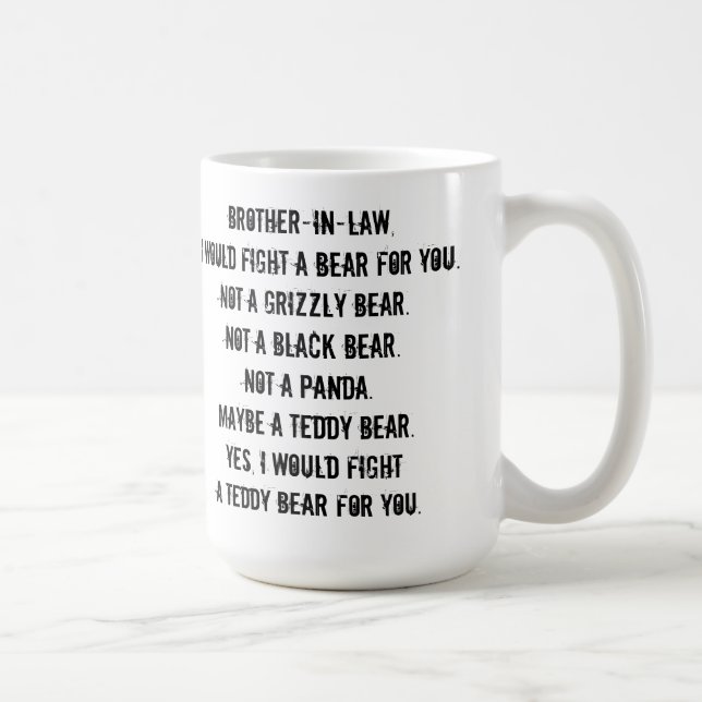 Amusante Mug Cadeau Frère-En-Belle (Droite)
