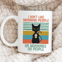 Amusante Mug Chat, Chat Anti-Social, Chat Moyen