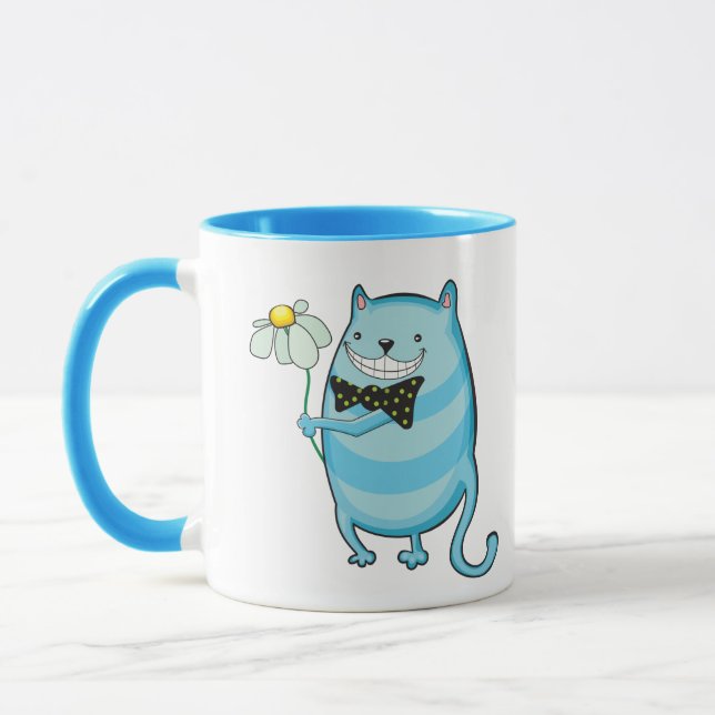 Amusante Mug de chat bleu (Gauche)