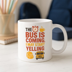 Amusante Mug de l'école; Amusant Parent Matin Bus 