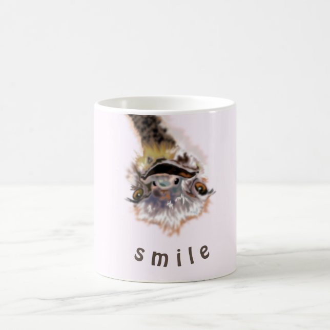 Amusante Mug Joyeux Ostrich Joueur - Smile (Centre)