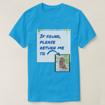 Amusante Perdue Mari Photo personnalisée T-shirt