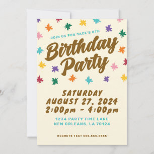 Amusants Anniversaire Fête Invitation