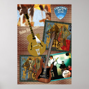 Amusants Art Moderne Musique Collage Poster