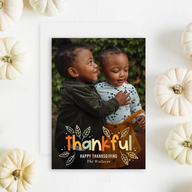 Amusants Automne Thanksgiving Cartes photos (Créateur téléchargé)