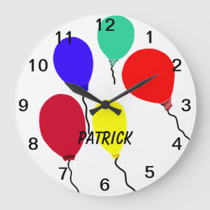 Amusants Ballons de fête colorés Horloge murale de