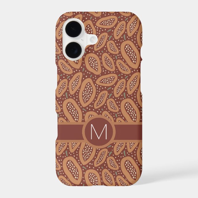 Amusants bio rouille couleur semence Motif Monogra (Verso)