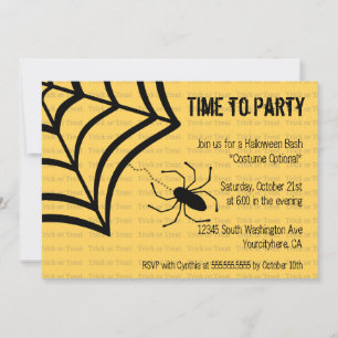 Amusants éffrayant spider Halloween invitation