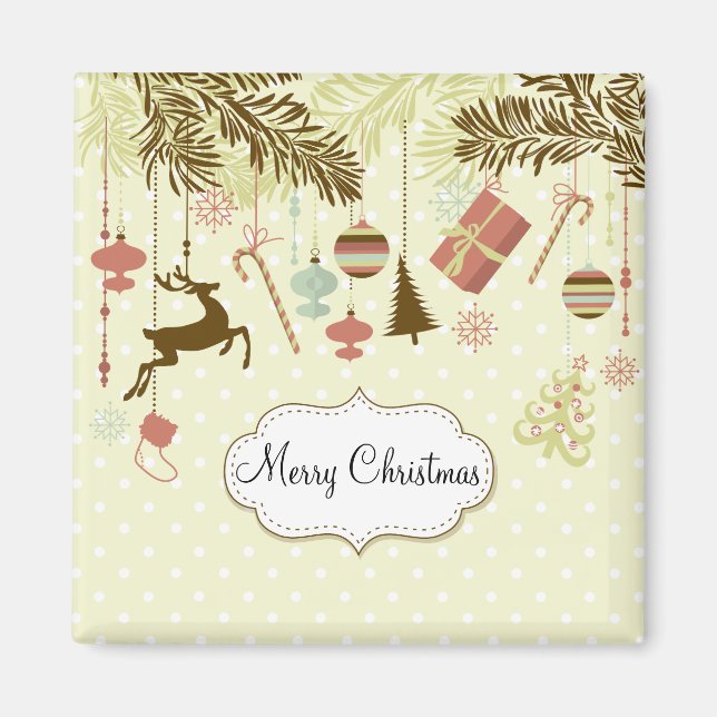 Amusants et festifs Noël ornements Magnet (Devant)