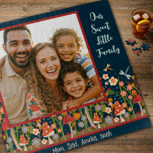Amusants Famille Photo Puzzle Champignons Fleur sa