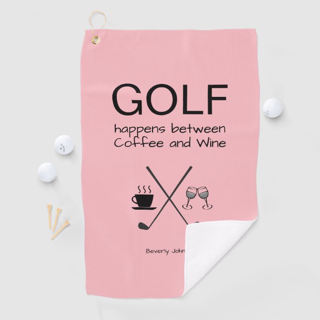 Amusants Golf Happens Serviette de golf personnali (En situation)