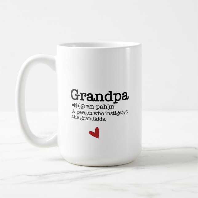 Amusants Grand-père Définition Café Mug (Gauche)