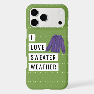 Amusants I Love Sweater Météo Blanc Pois Vert