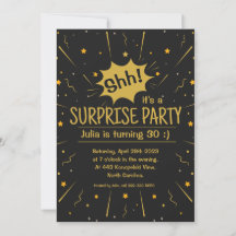 Amusants invitations d'anniversaire surprise