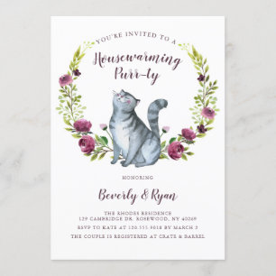 Amusants Ménage Purty Party Chat Thème Invitation