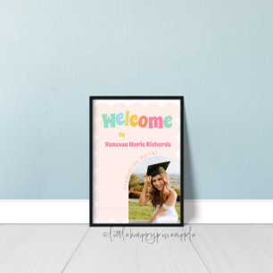 Amusants Moderne Colorful Graduation Affiche de bi