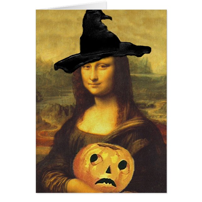 Amusants Mona Lisa Sorcière JOL citrouille Hallowe (Devant)