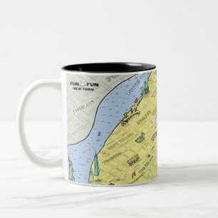 Amusants New York City Map Café Mug