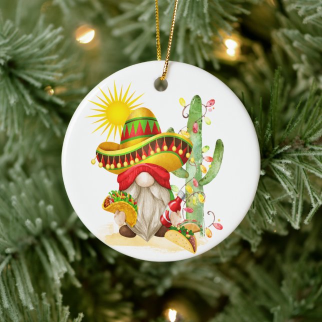 Amusants Noël Mexicain Gnome Ornement (Arbre)