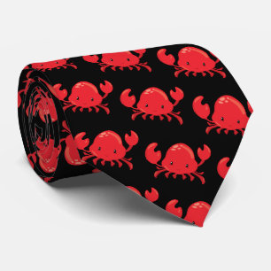 Amusants Red black beach crab cravate