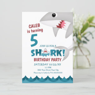 Amusants Requin Anniversaire Fête Invitation