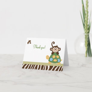 Amusement dans la Jungle Singe Folded Merci notes
