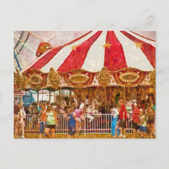 Amusement - Oh it's so crowded Postcard (Front)