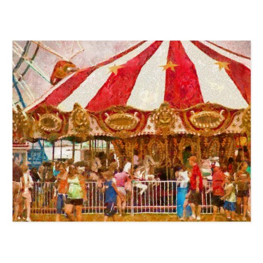 Amusement - Oh it's so crowded Postcard