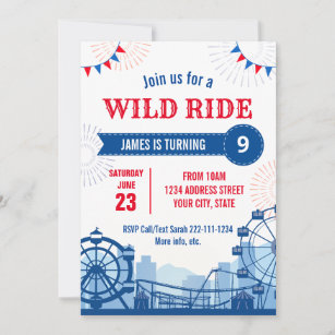 Roller Coaster Invitations Invitation Templates Zazzle CA