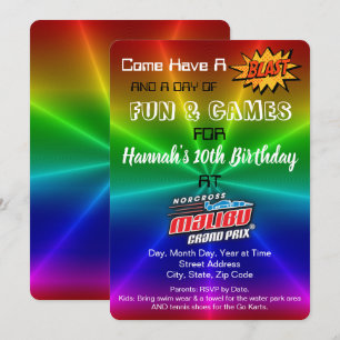 Amusement Park Birthday Invitation
