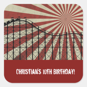 Amusement Park Birthday Party Stickers