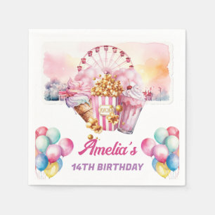 Amusement Park Birthday Personalized Napkin