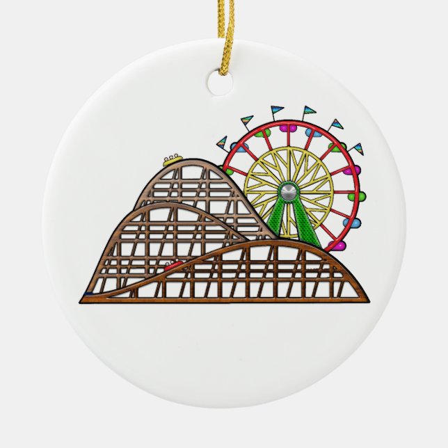 Amusement Park Ceramic Ornament (Front)