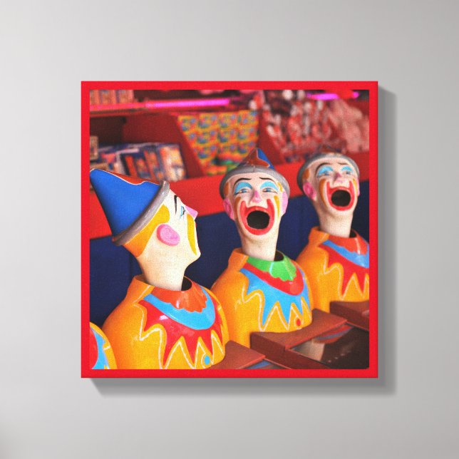 Amusement park Clown Water Game Canvas (Front)