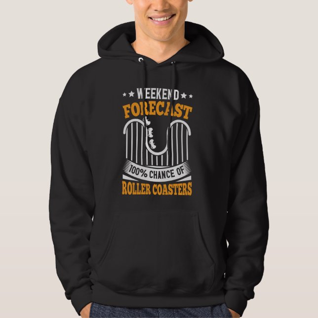 Amusement Park Funny Roller Coaster Vintage Theme  Hoodie (Front)