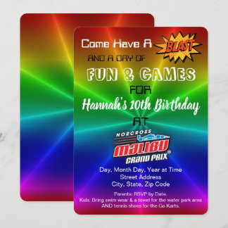Amusement Park Invitation d'anniversaire