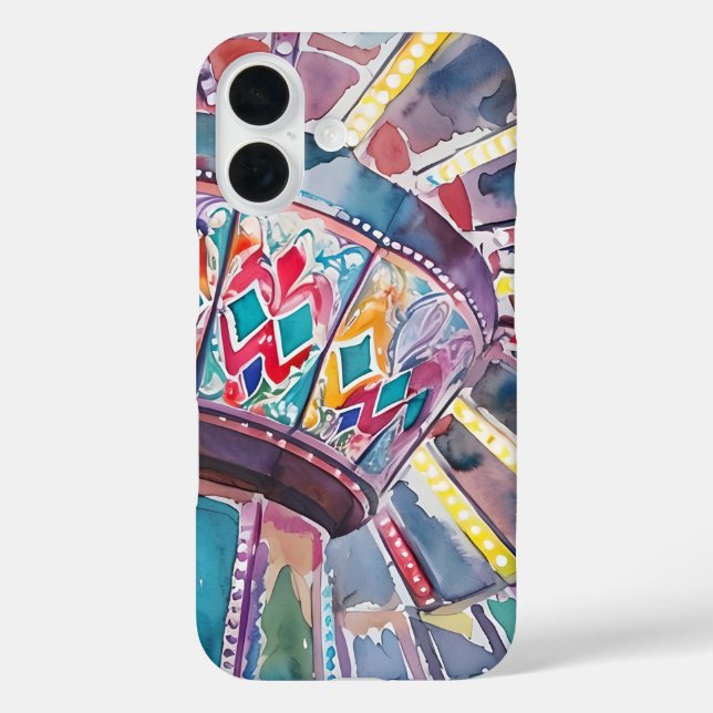 Amusement Park Swings Abstract Iphone Case (Back)