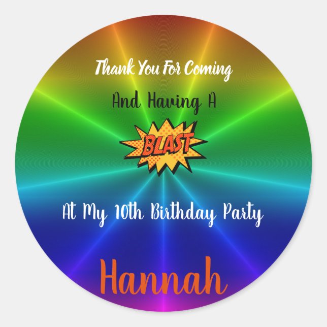 Amusement Park Thank You Sticker (Front)